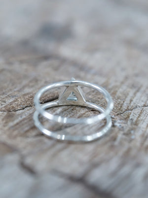 Triangle Aquamarine Ring - Gardens of the Sun | Ethical Jewelry