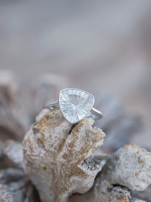 Triangle Quartz Ring - Gardens of the Sun | Ethical Jewelry