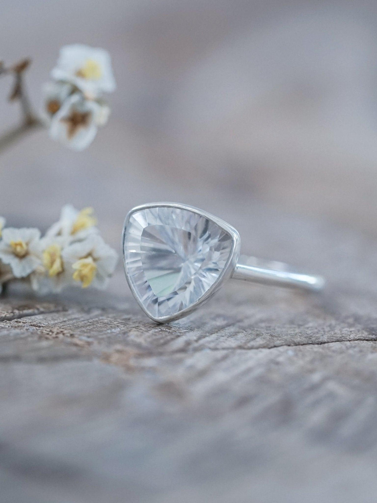 Triangle Quartz Ring - Gardens of the Sun | Ethical Jewelry