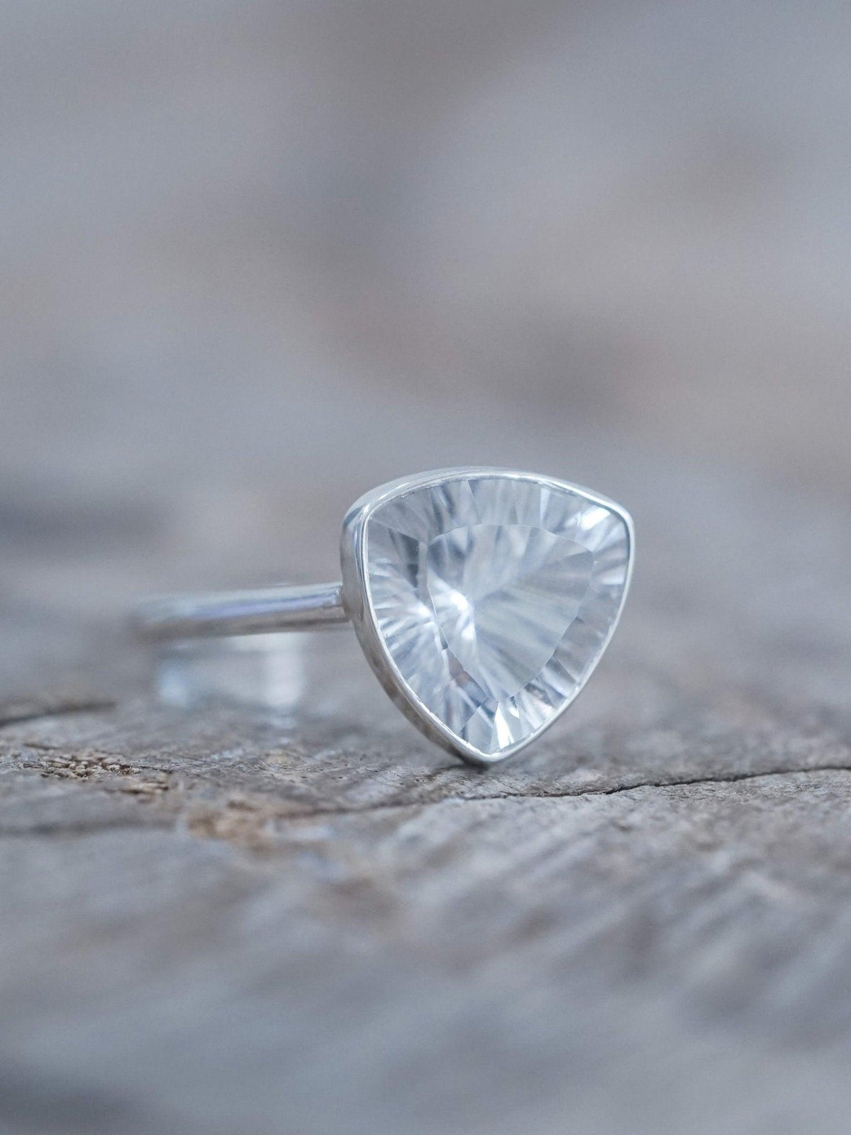 Triangle Quartz Ring - Gardens of the Sun | Ethical Jewelry