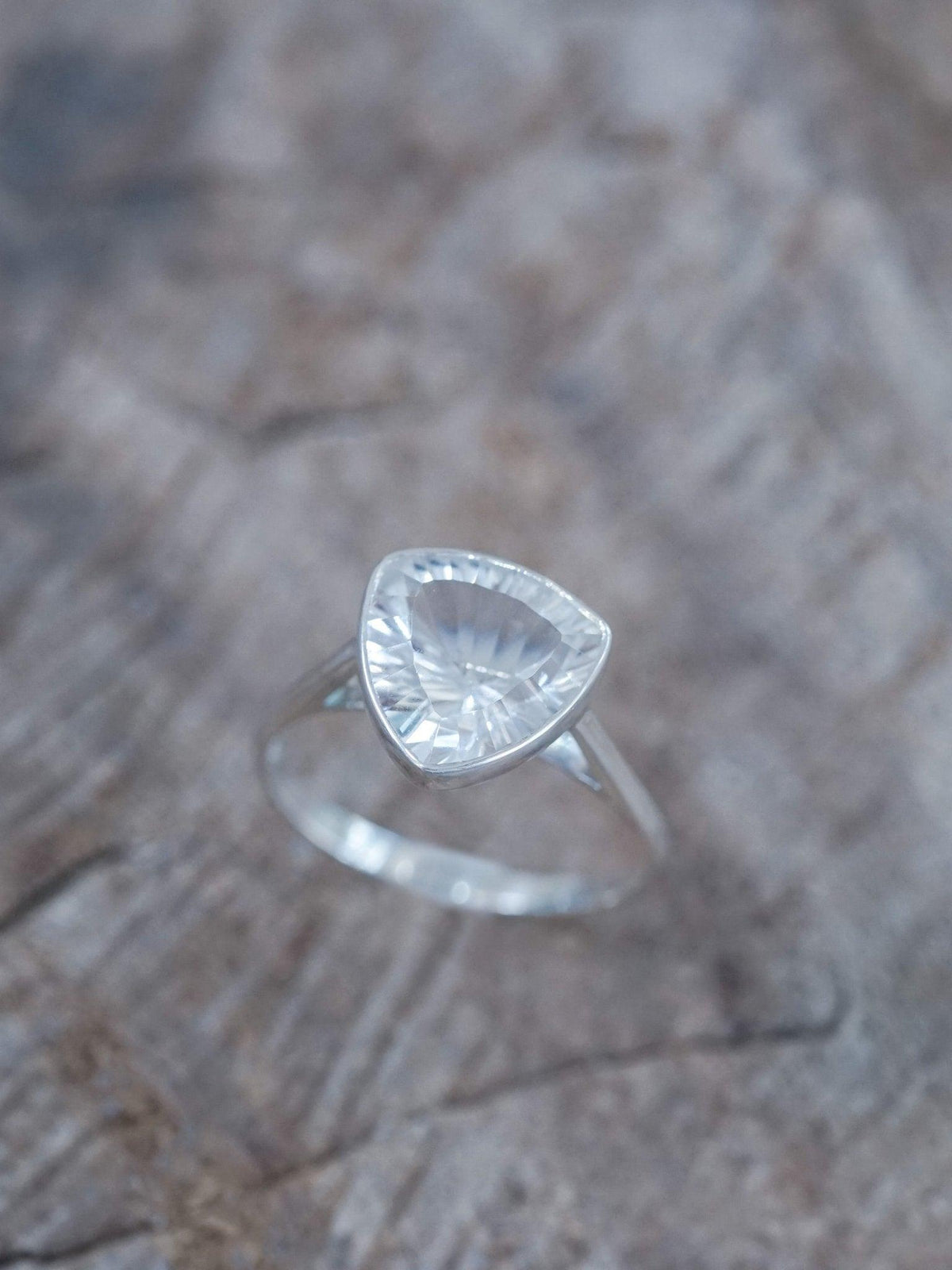 Triangle Quartz Ring - Gardens of the Sun | Ethical Jewelry