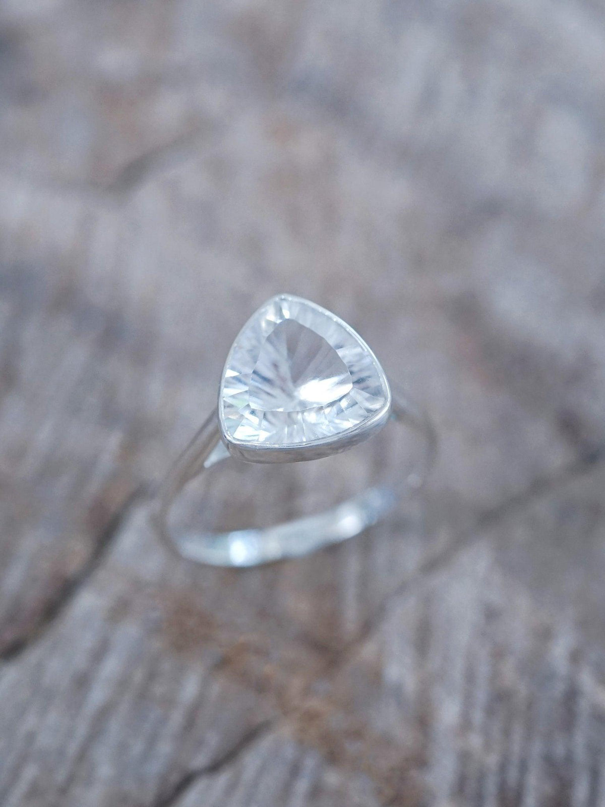 Triangle Quartz Ring - Gardens of the Sun | Ethical Jewelry