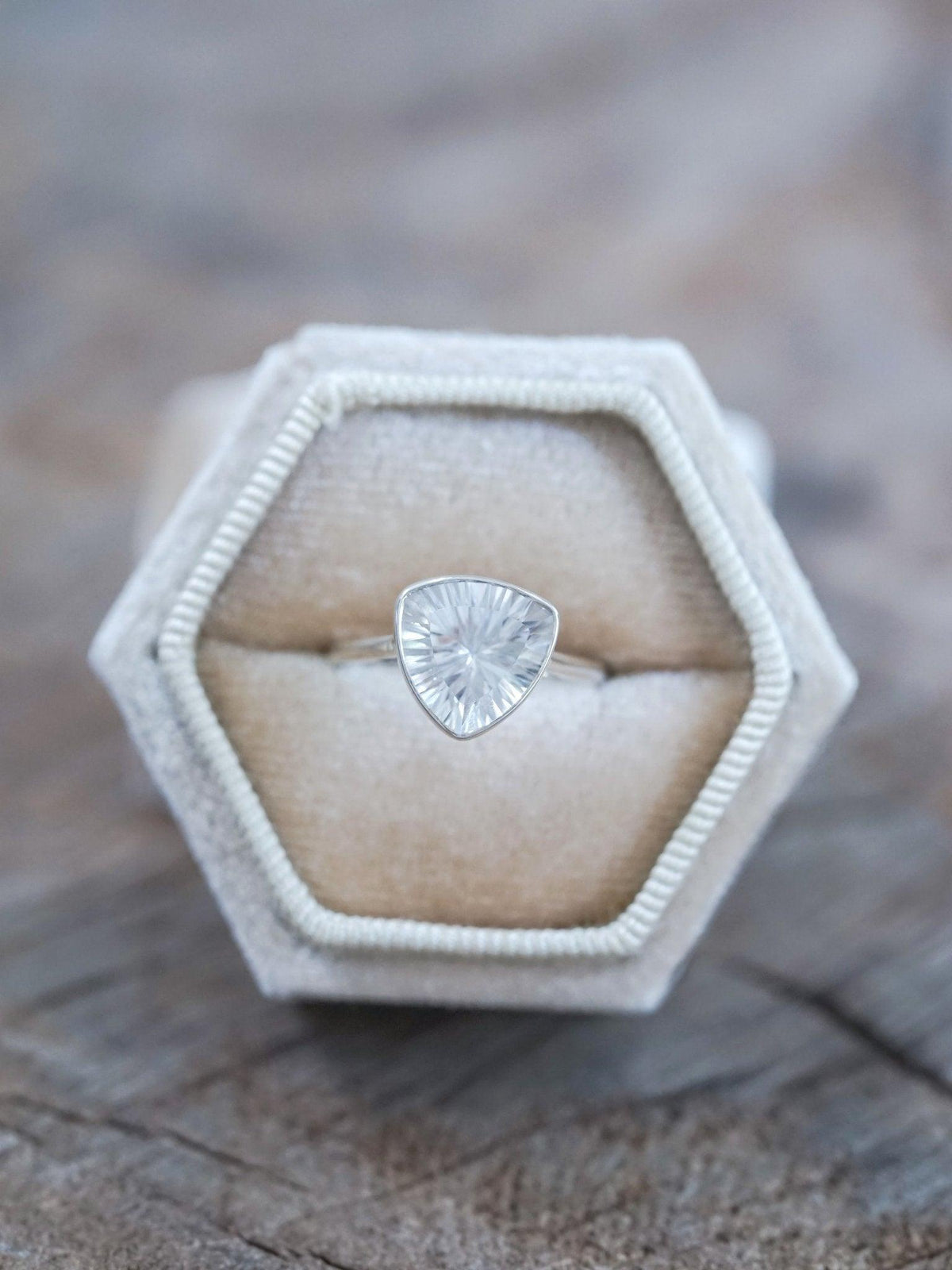 Triangle Quartz Ring - Gardens of the Sun | Ethical Jewelry