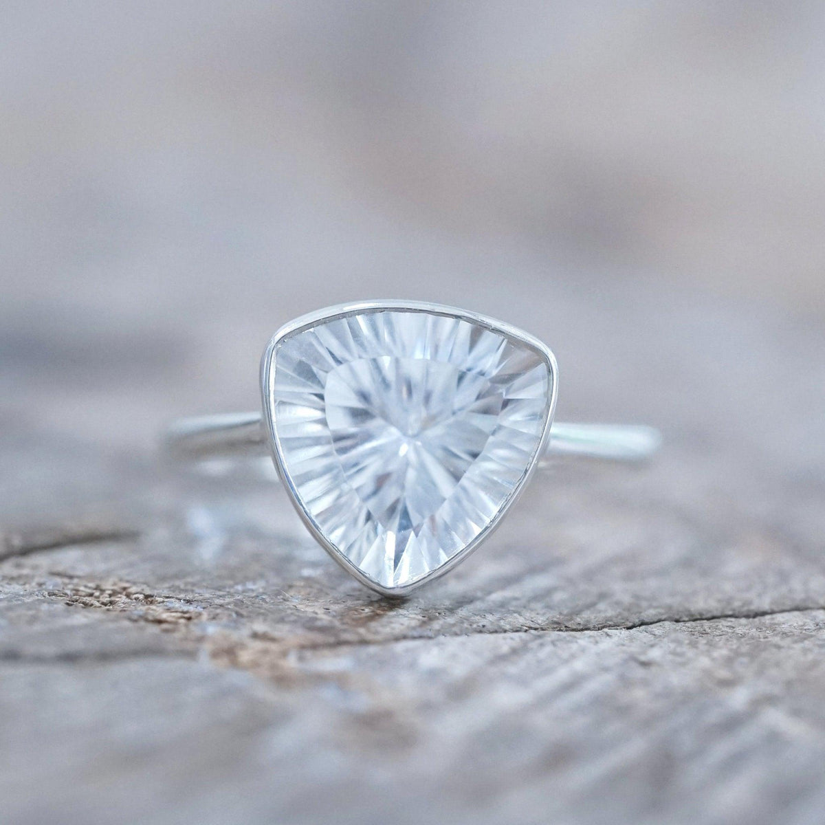 Triangle Quartz Ring - Gardens of the Sun | Ethical Jewelry