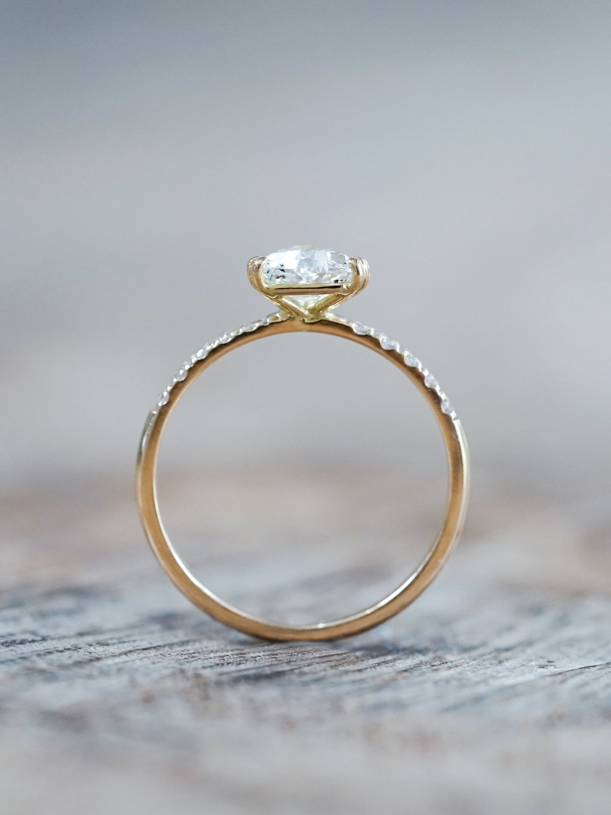 Triangular Diamond Ring in Ethical Gold - Gardens of the Sun | Ethical Jewelry