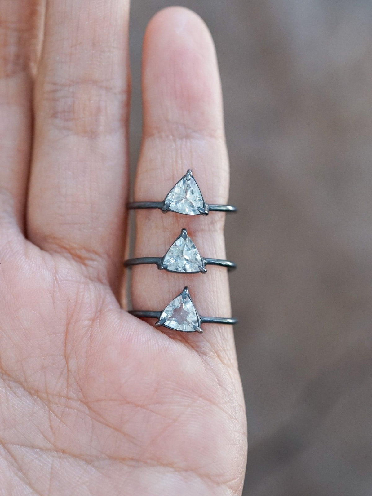 Trillion Aquamarine Ring - Gardens of the Sun | Ethical Jewelry