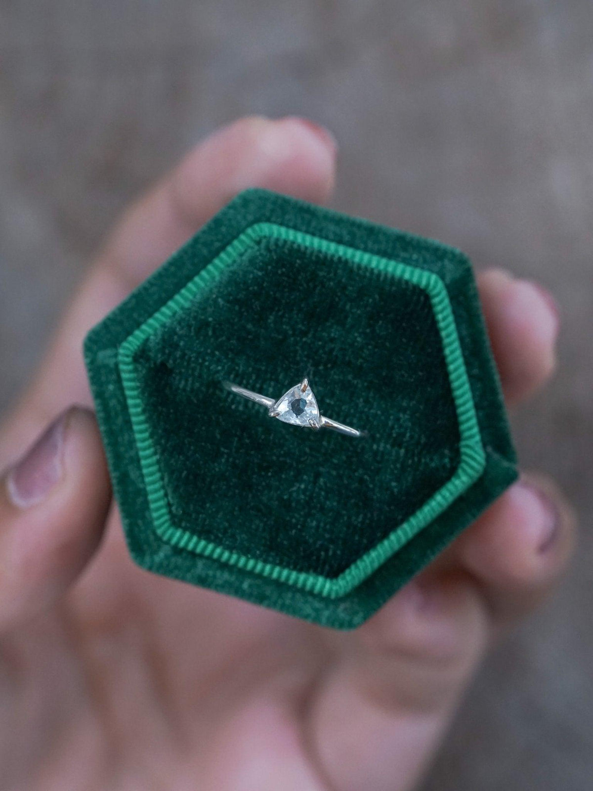 Trillion Aquamarine Ring - Gardens of the Sun | Ethical Jewelry