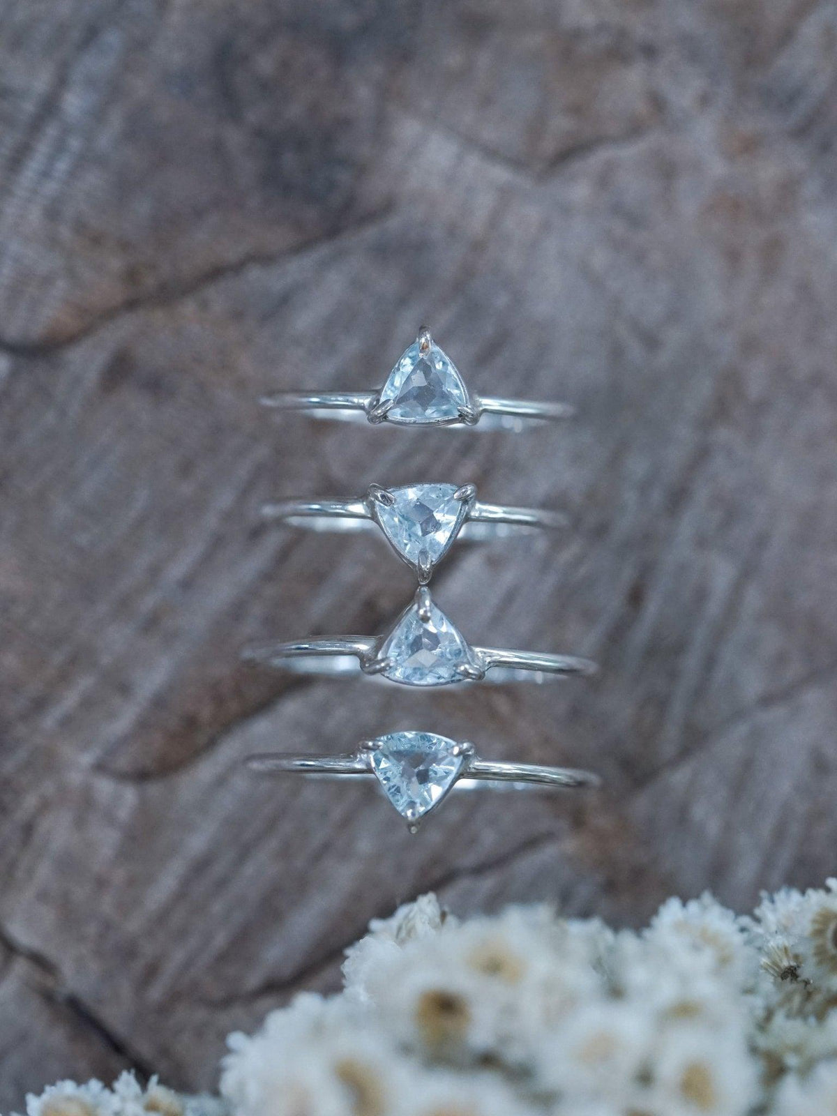 Trillion Aquamarine Ring - Gardens of the Sun | Ethical Jewelry