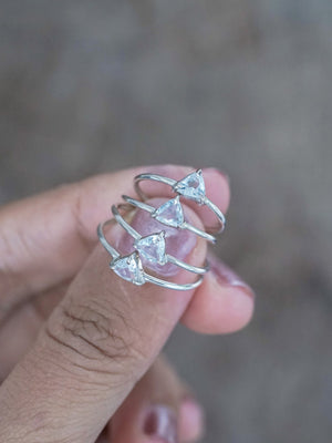 Trillion Aquamarine Ring - Gardens of the Sun | Ethical Jewelry