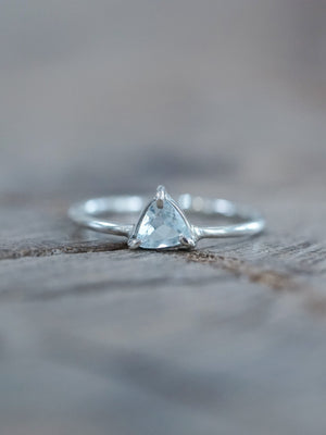 Trillion Aquamarine Ring - Gardens of the Sun | Ethical Jewelry
