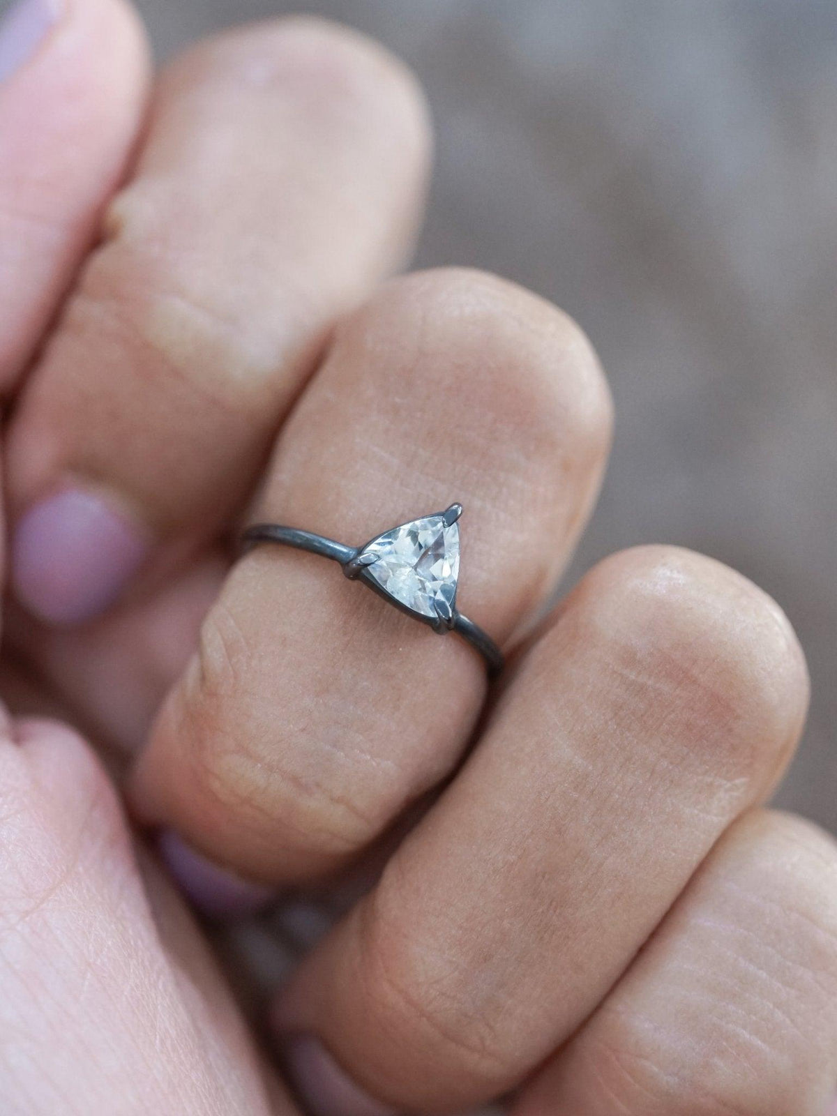 Trillion Aquamarine Ring - Gardens of the Sun | Ethical Jewelry