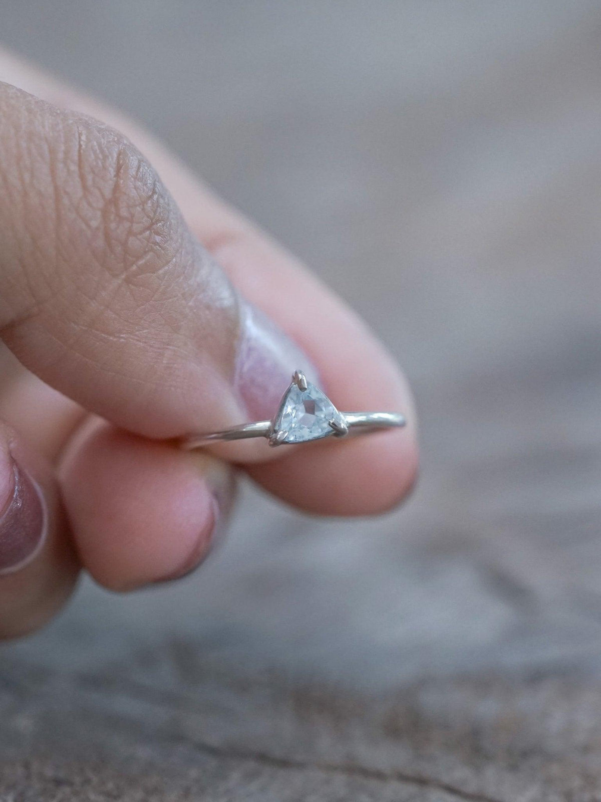 Trillion Aquamarine Ring - Gardens of the Sun | Ethical Jewelry