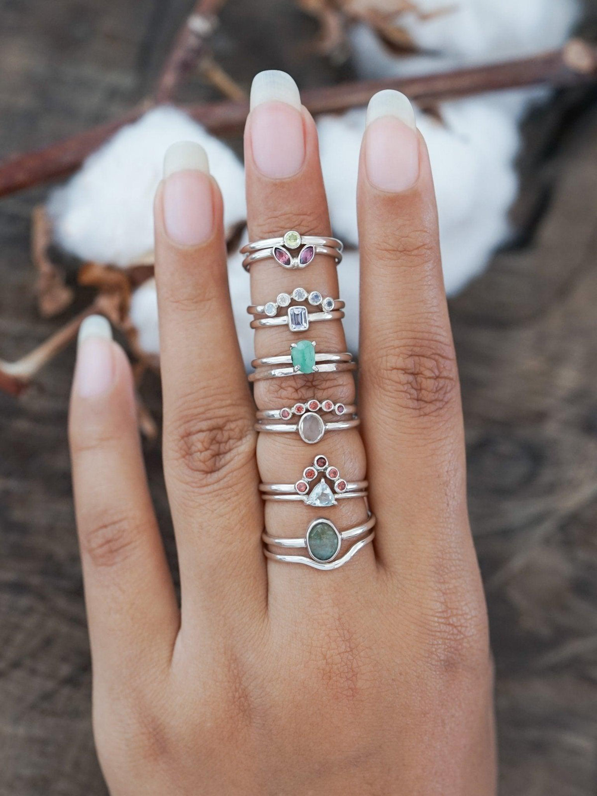 Trillion Aquamarine Ring - Gardens of the Sun | Ethical Jewelry