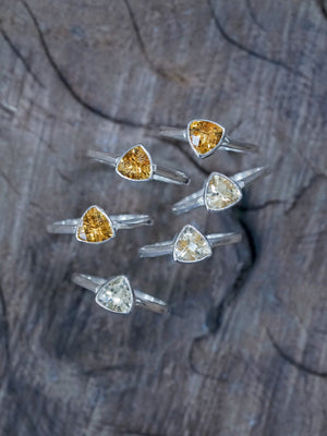 Trillion Citrine Ring - Gardens of the Sun | Ethical Jewelry