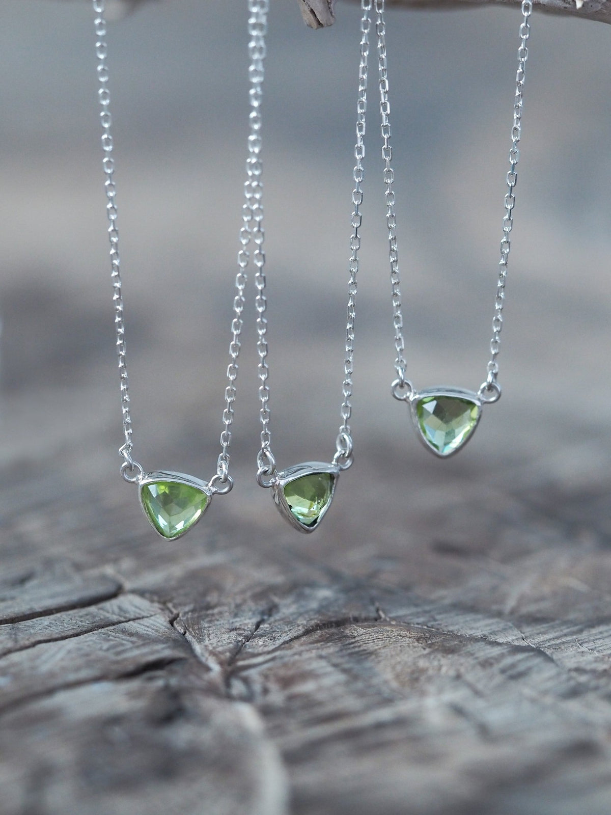 Trillion Peridot Necklace - Gardens of the Sun | Ethical Jewelry