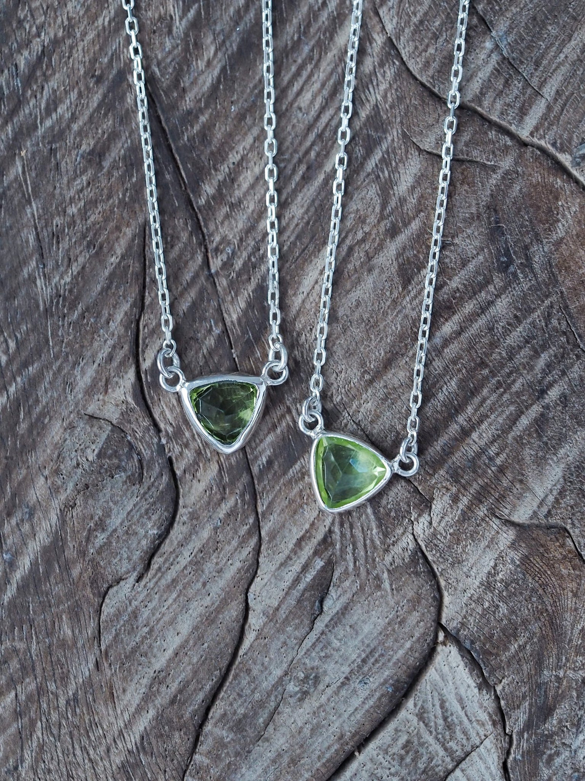 Trillion Peridot Necklace - Gardens of the Sun | Ethical Jewelry