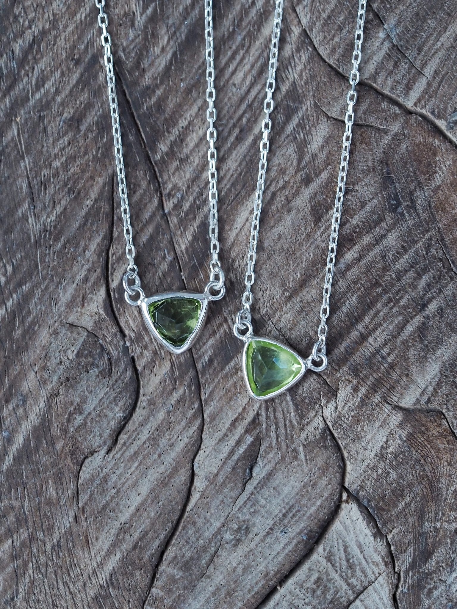 Raw Peridot Pendant Necklace - August Birthstone - Raw Crystal Necklac –  The Cord Gallery
