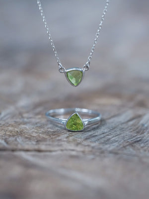 Trillion Peridot Necklace - Gardens of the Sun | Ethical Jewelry