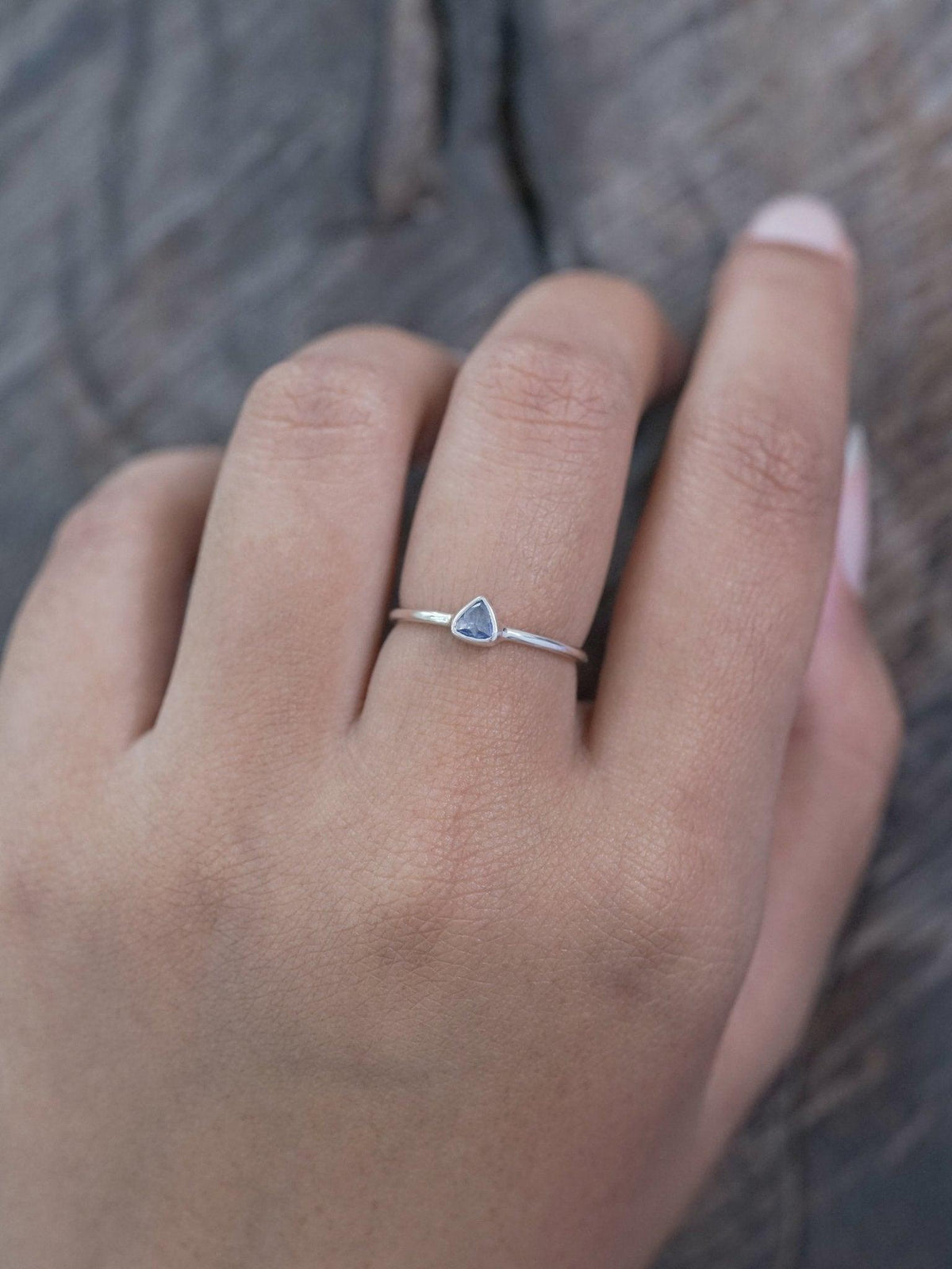 Trillion Tanzanite Ring - Gardens of the Sun | Ethical Jewelry