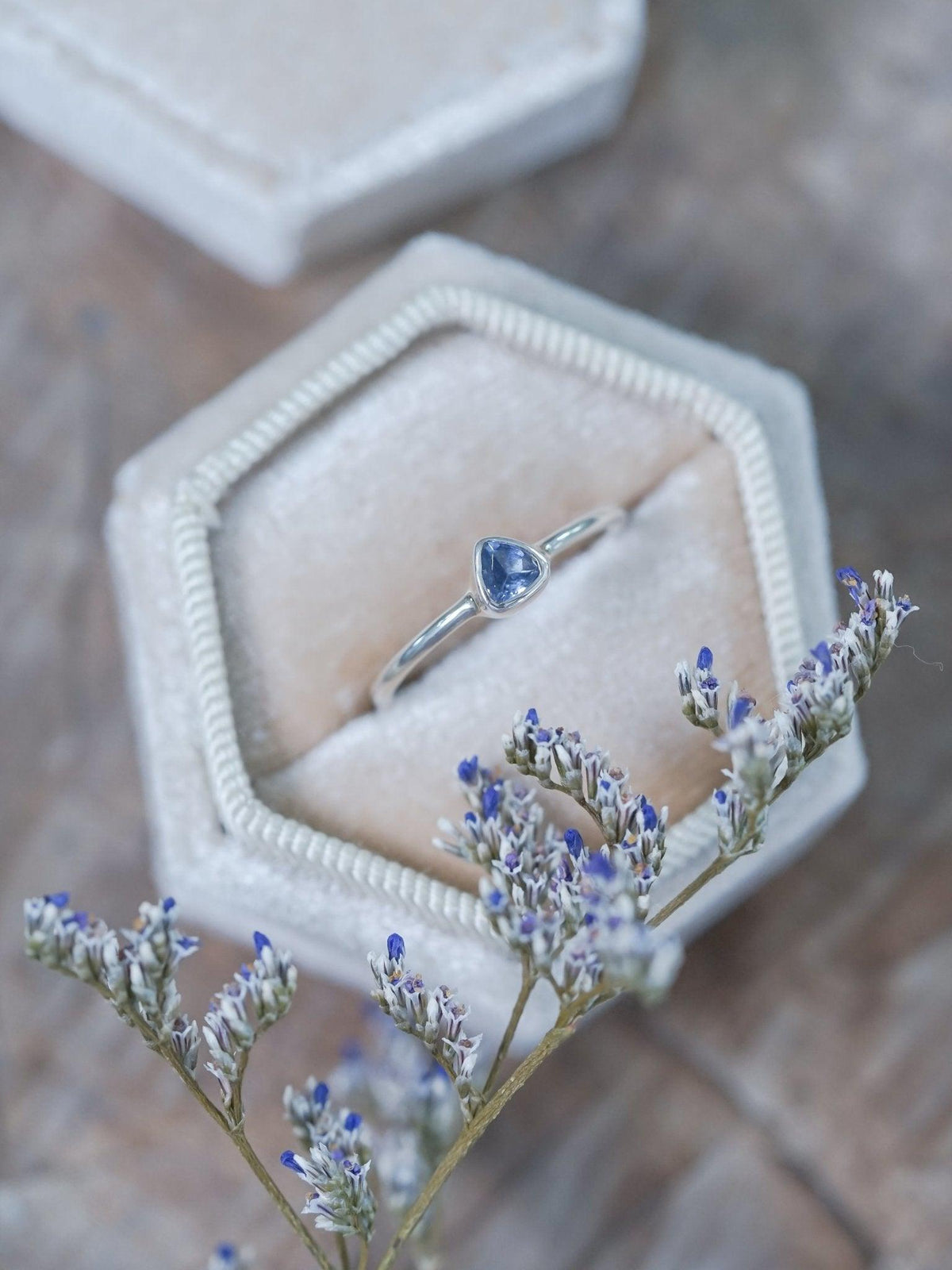 Trillion Tanzanite Ring - Gardens of the Sun | Ethical Jewelry