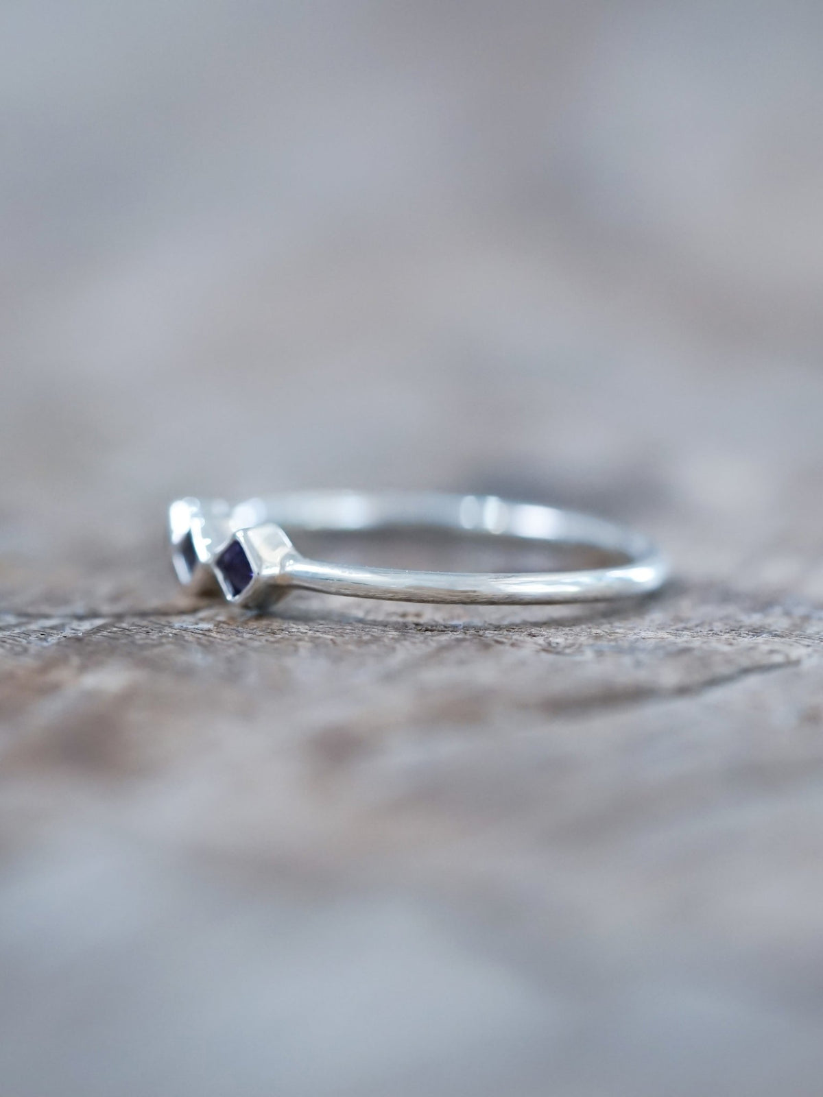 Triple Amethyst Ring - Gardens of the Sun | Ethical Jewelry