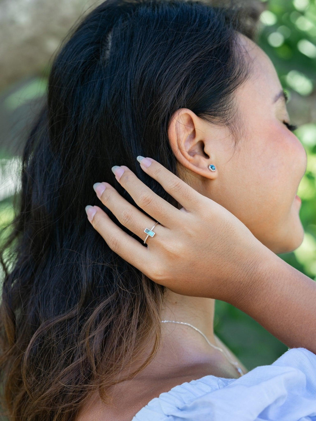 Turquoise Bar Ring - Gardens of the Sun | Ethical Jewelry