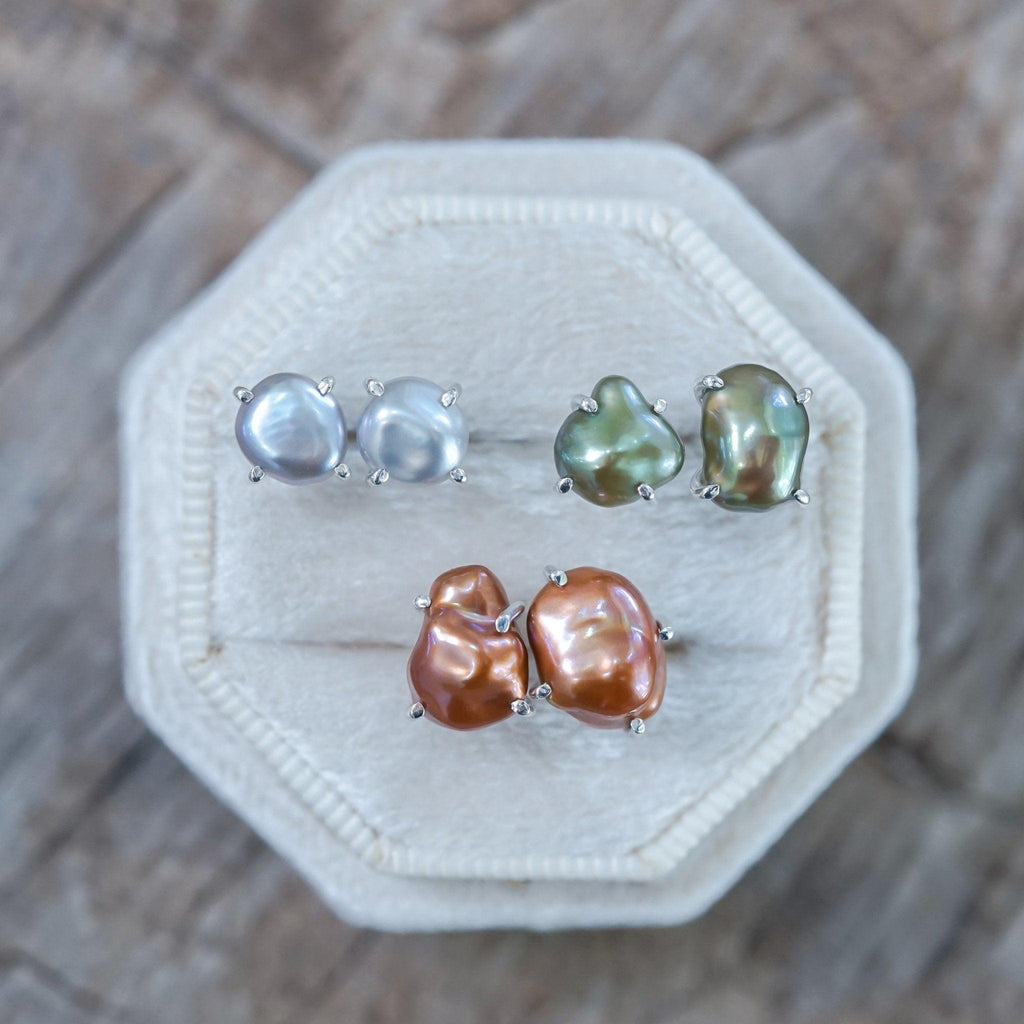 Unconventional Pearl Earrings - Gardens of the Sun | Ethical Jewelry