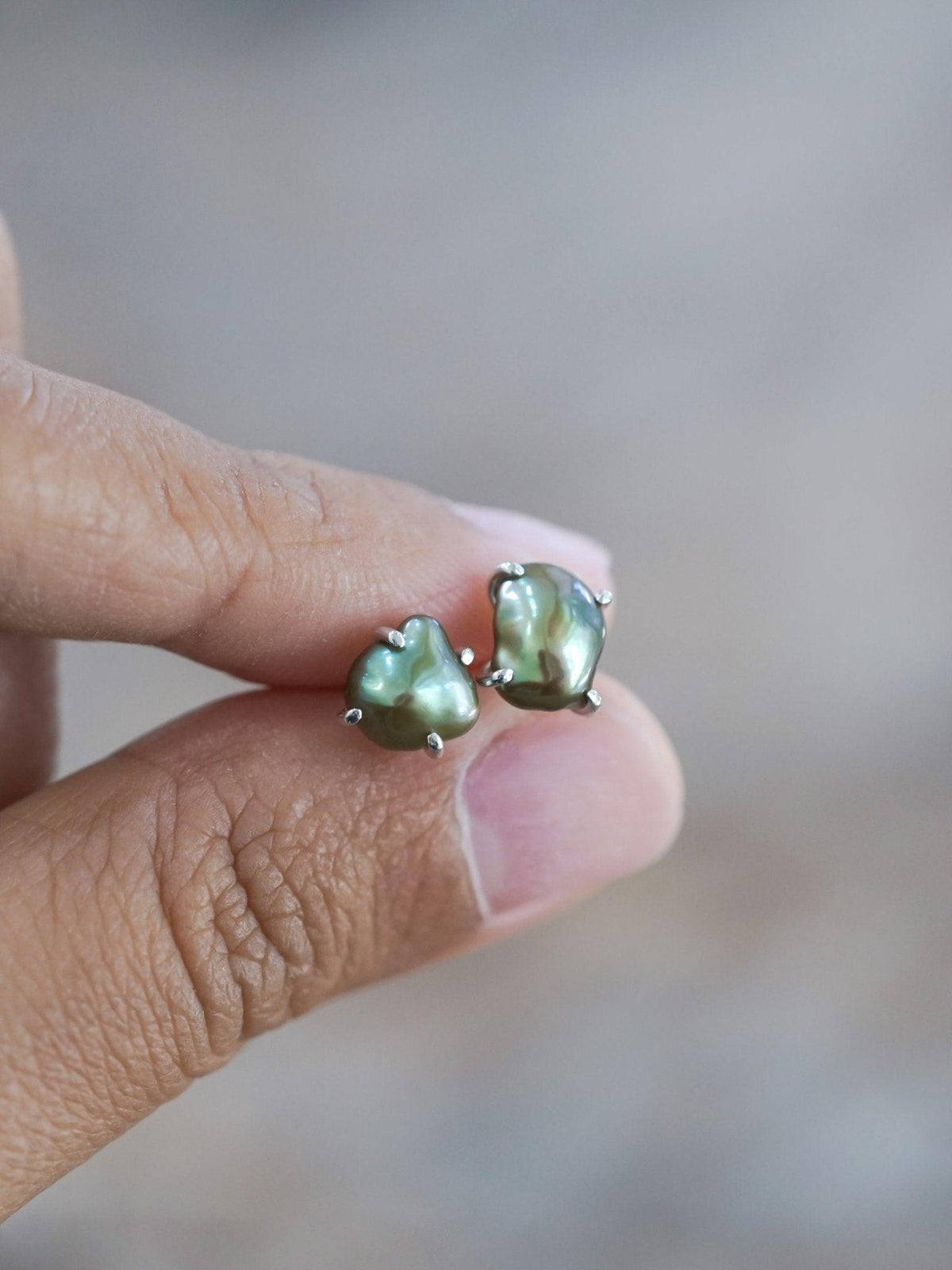 Unconventional Pearl Earrings - Gardens of the Sun | Ethical Jewelry