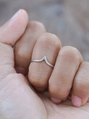V-shaped Nesting Band - Gardens of the Sun | Ethical Jewelry