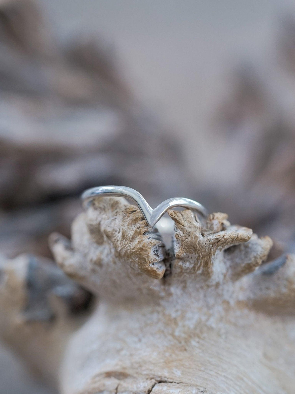 V-shaped Nesting Band - Gardens of the Sun | Ethical Jewelry