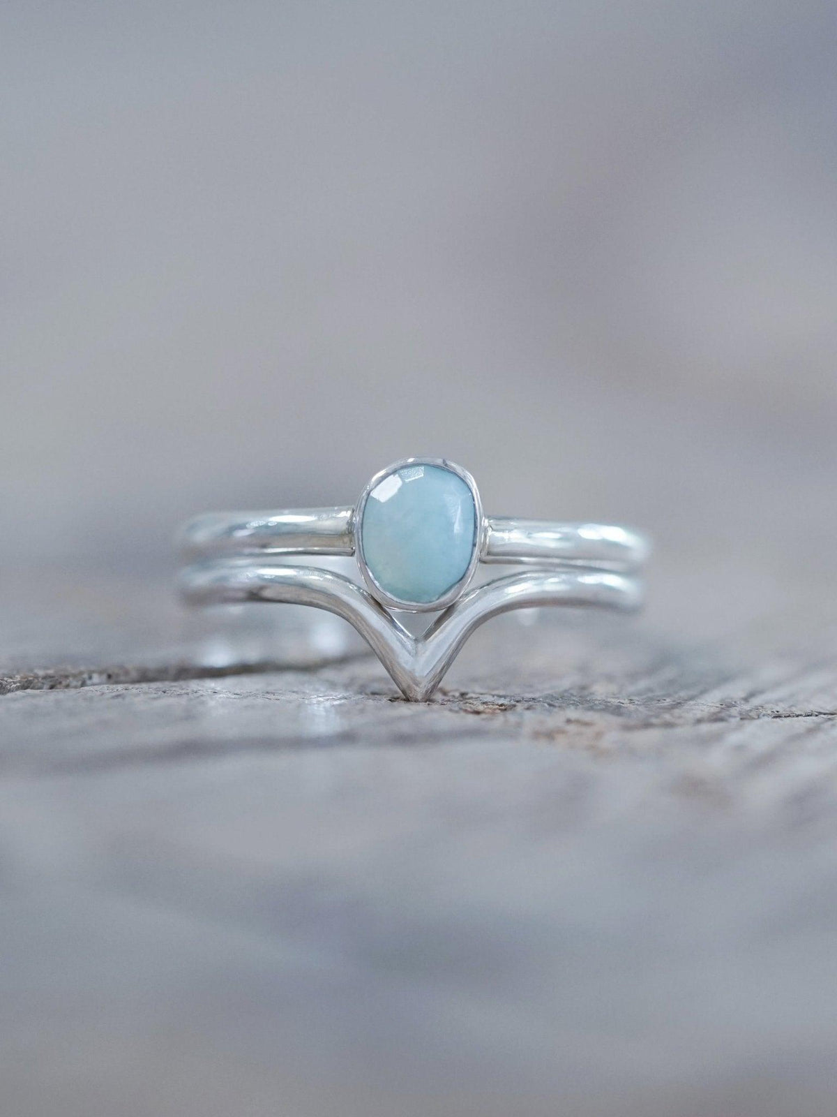 V-shaped Nesting Band - Gardens of the Sun | Ethical Jewelry