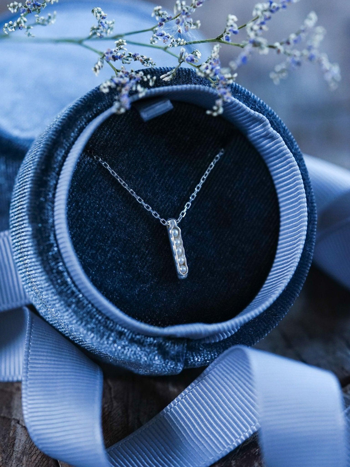 Velvet Jewelry Box with Ribbon - Gardens of the Sun | Ethical Jewelry