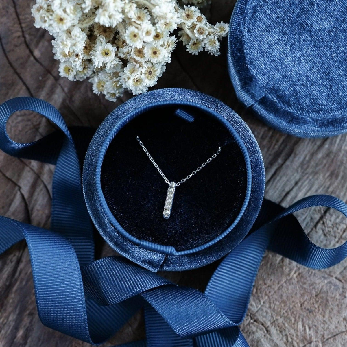 Velvet Jewelry Box with Ribbon - Gardens of the Sun | Ethical Jewelry