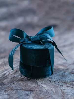Velvet Jewelry Box with Ribbon - Gardens of the Sun | Ethical Jewelry
