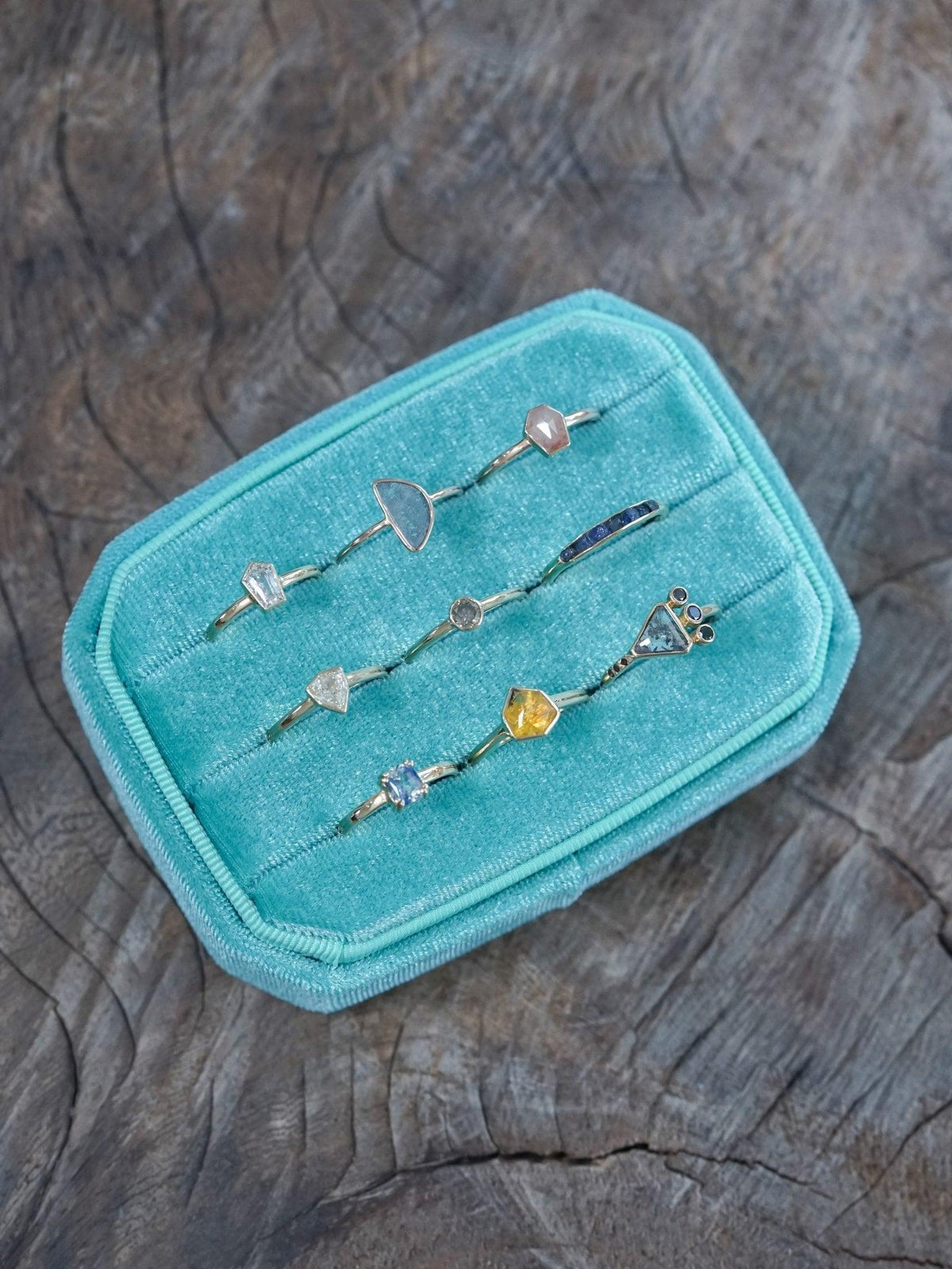 Velvet Multi Ring Box - Gardens of the Sun | Ethical Jewelry