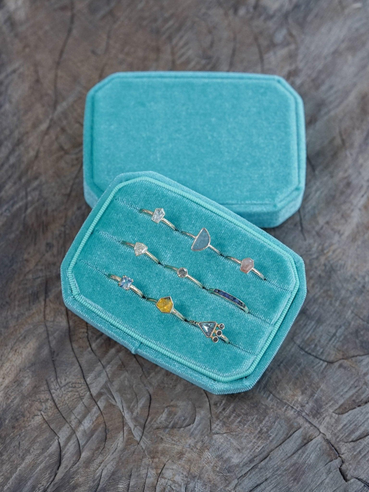 Velvet Multi Ring Box - Gardens of the Sun | Ethical Jewelry