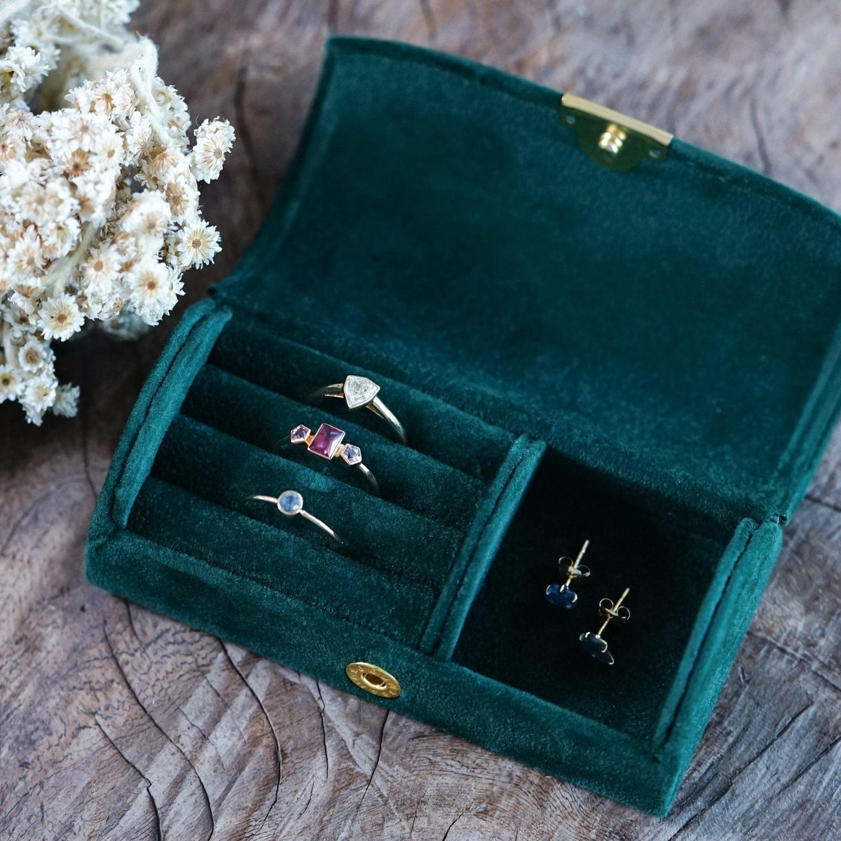 Velvet Travel Box - Gardens of the Sun | Ethical Jewelry