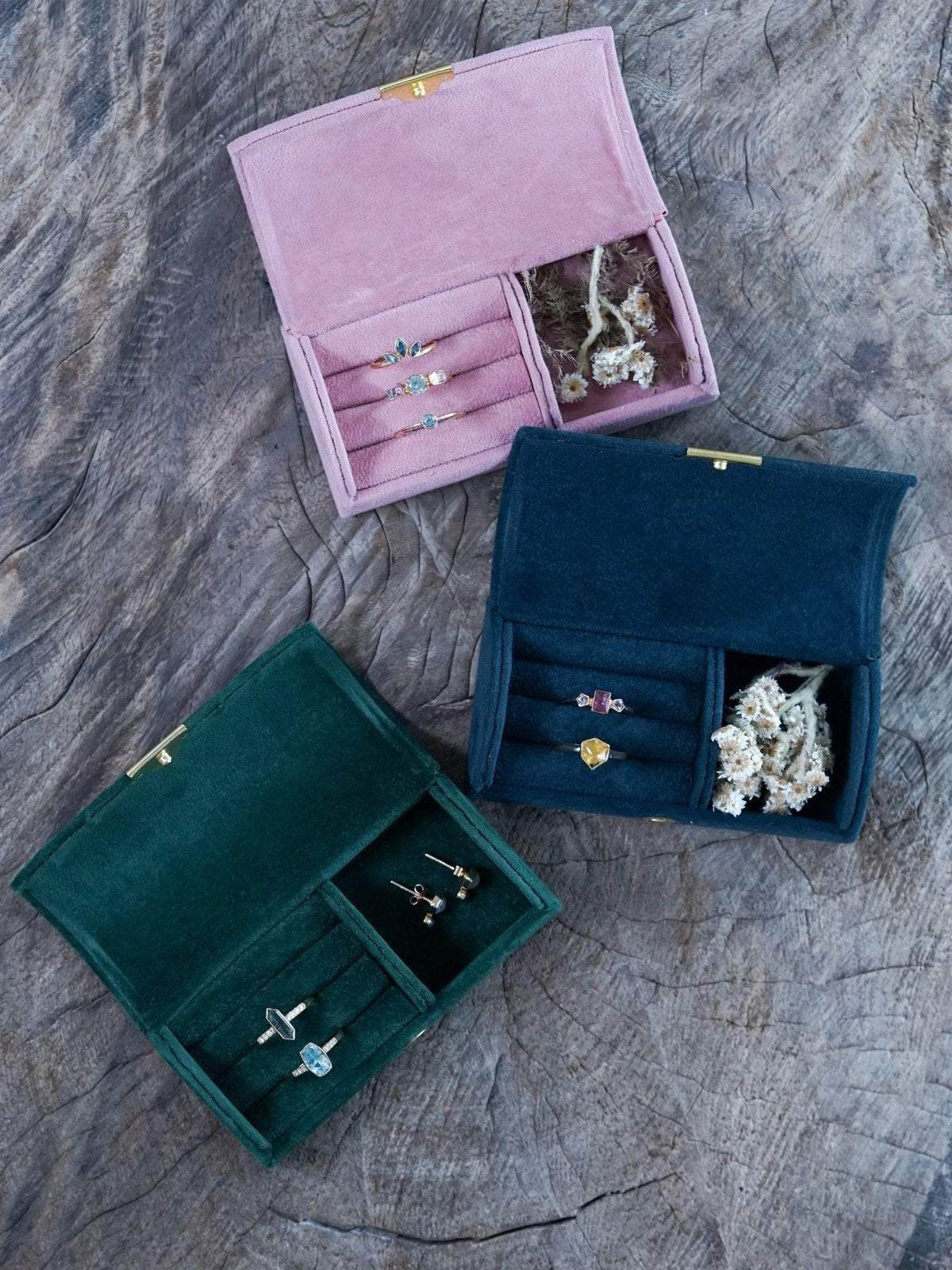 Velvet Travel Box - Gardens of the Sun | Ethical Jewelry