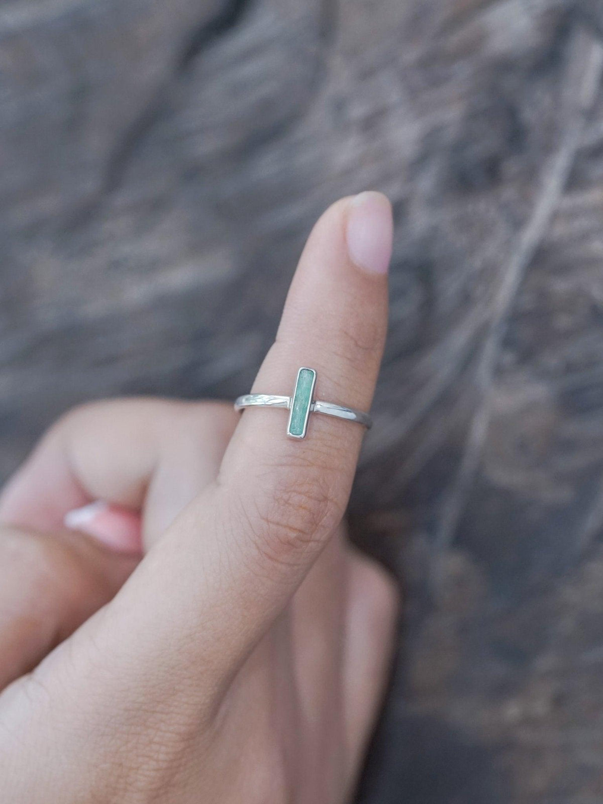 Vertical Emerald Crystal Ring - Gardens of the Sun | Ethical Jewelry