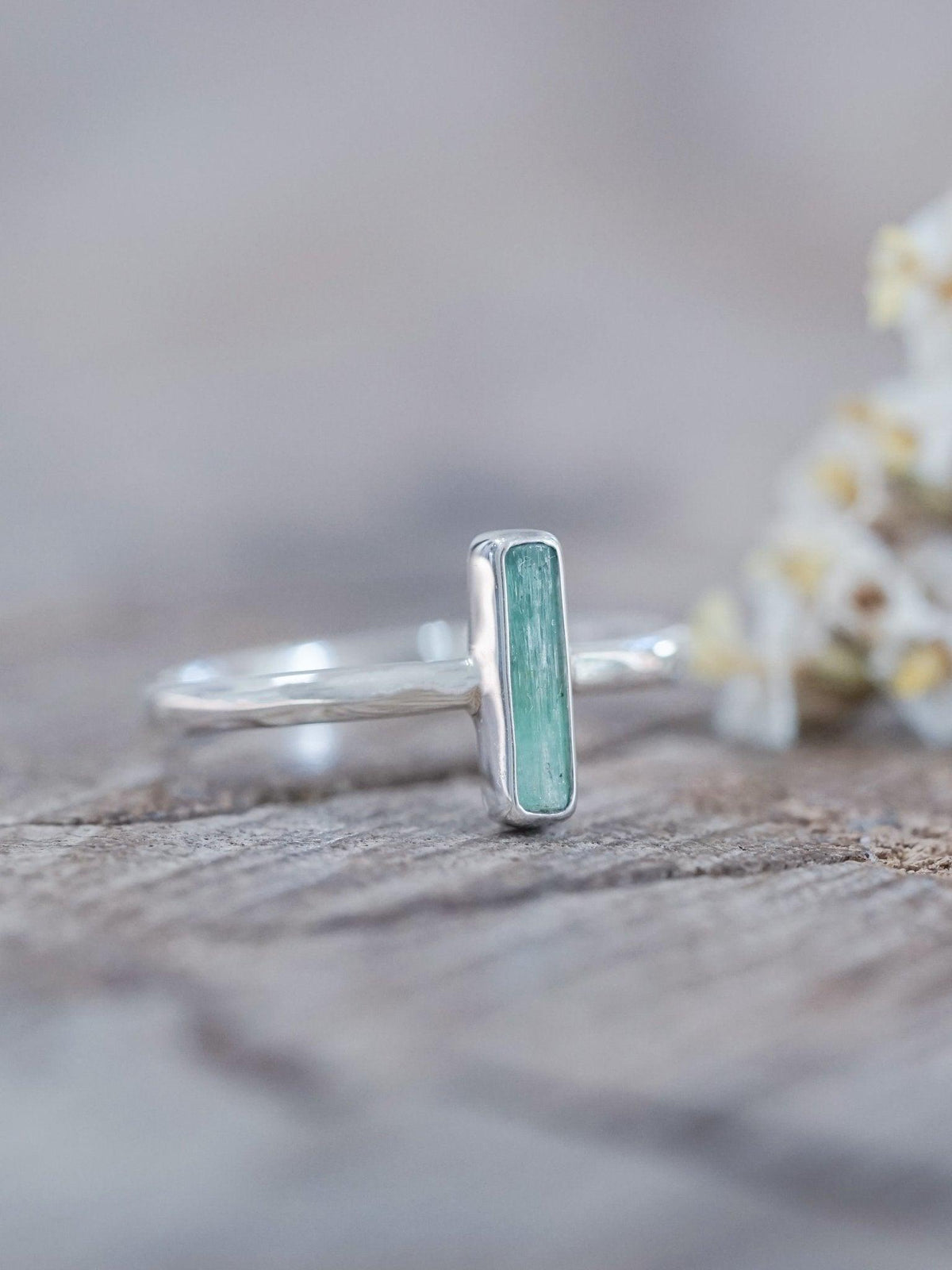 Vertical Emerald Crystal Ring - Gardens of the Sun | Ethical Jewelry