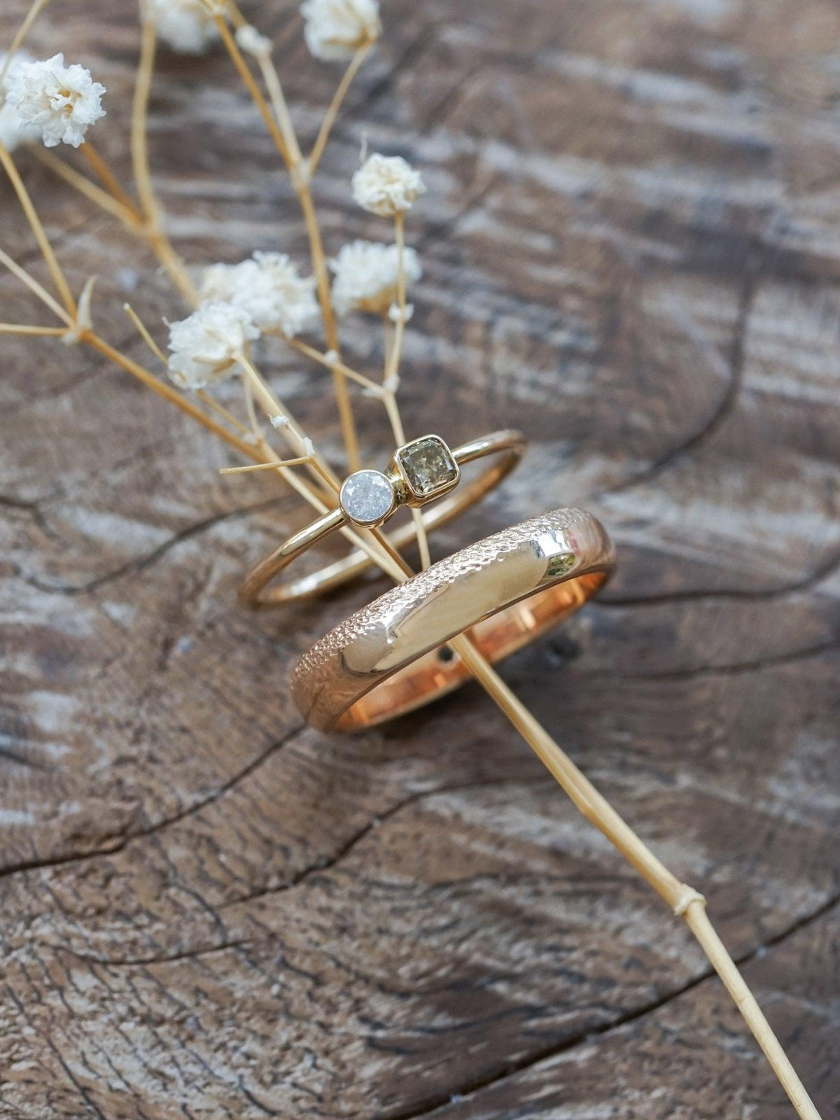 Wabi Sabi Wedding Band in Rose Gold - Gardens of the Sun | Ethical Jewelry