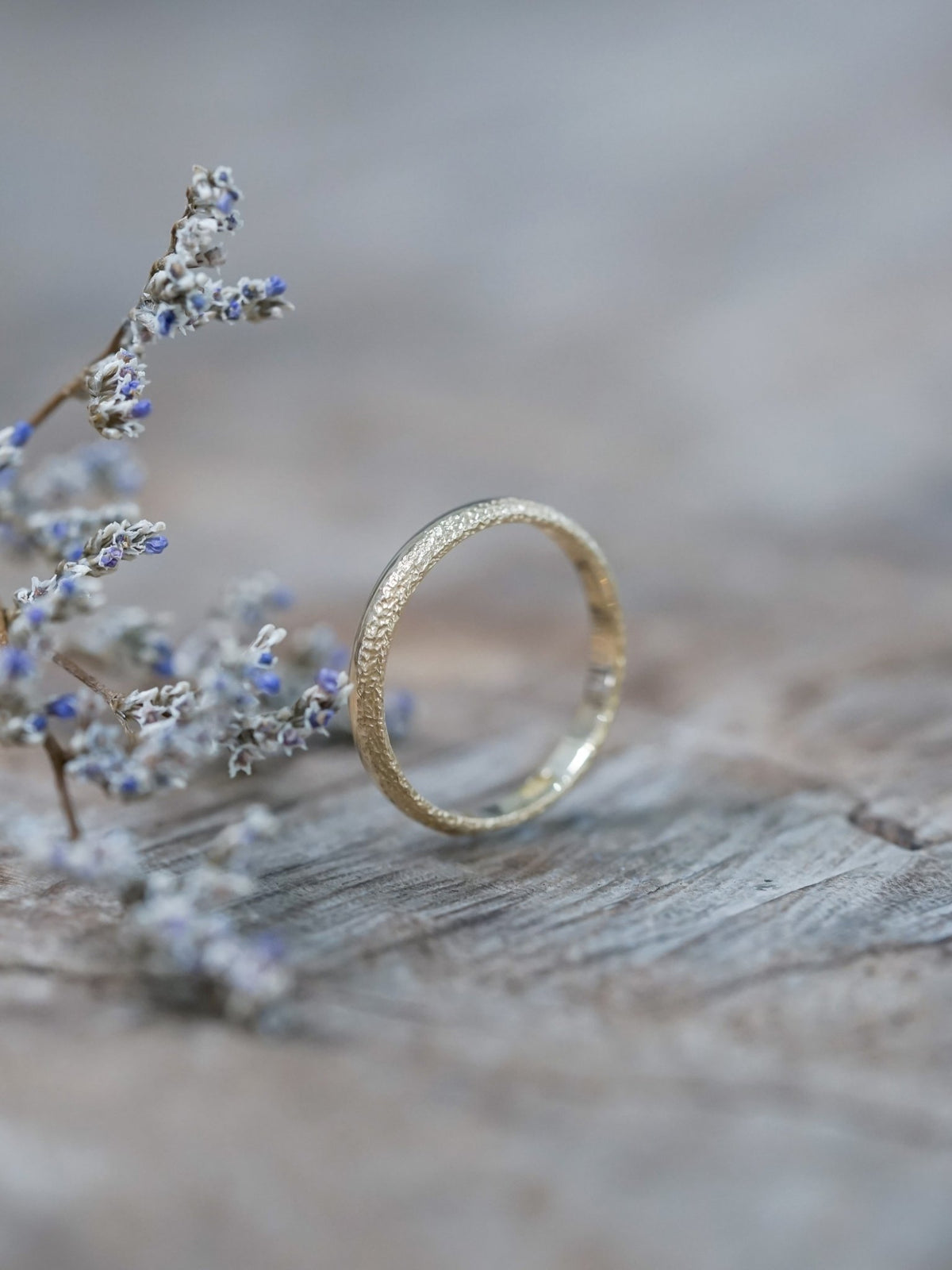 Wabi Sabi Wedding Band in Yellow Gold - Gardens of the Sun | Ethical Jewelry