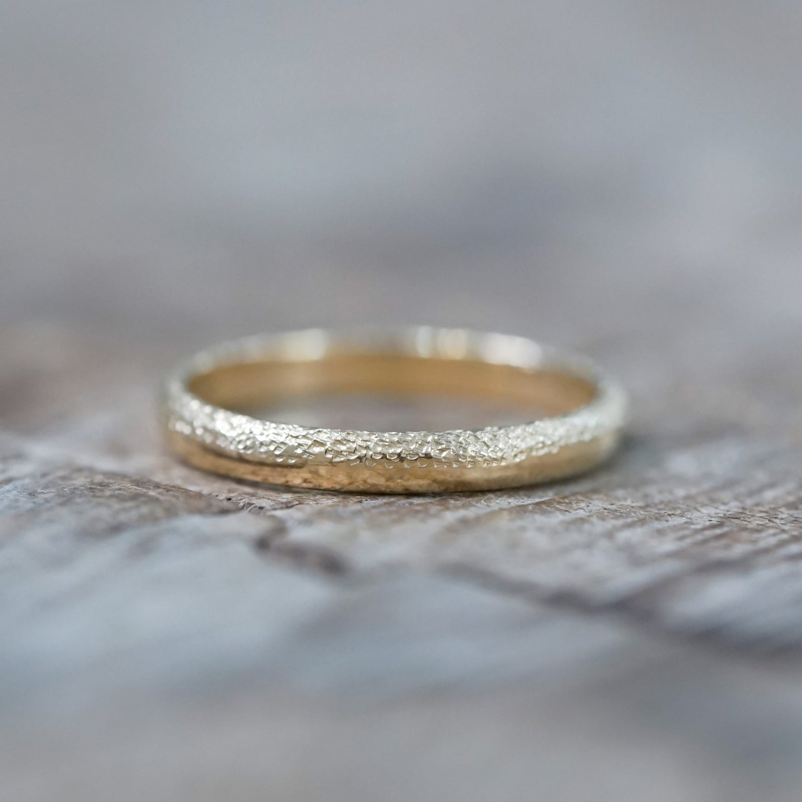 Wabi Sabi Wedding Band in Yellow Gold - Gardens of the Sun | Ethical Jewelry