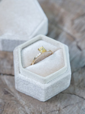 Yellow Sapphire and Diamond Ring in Ethical Gold - Gardens of the Sun | Ethical Jewelry