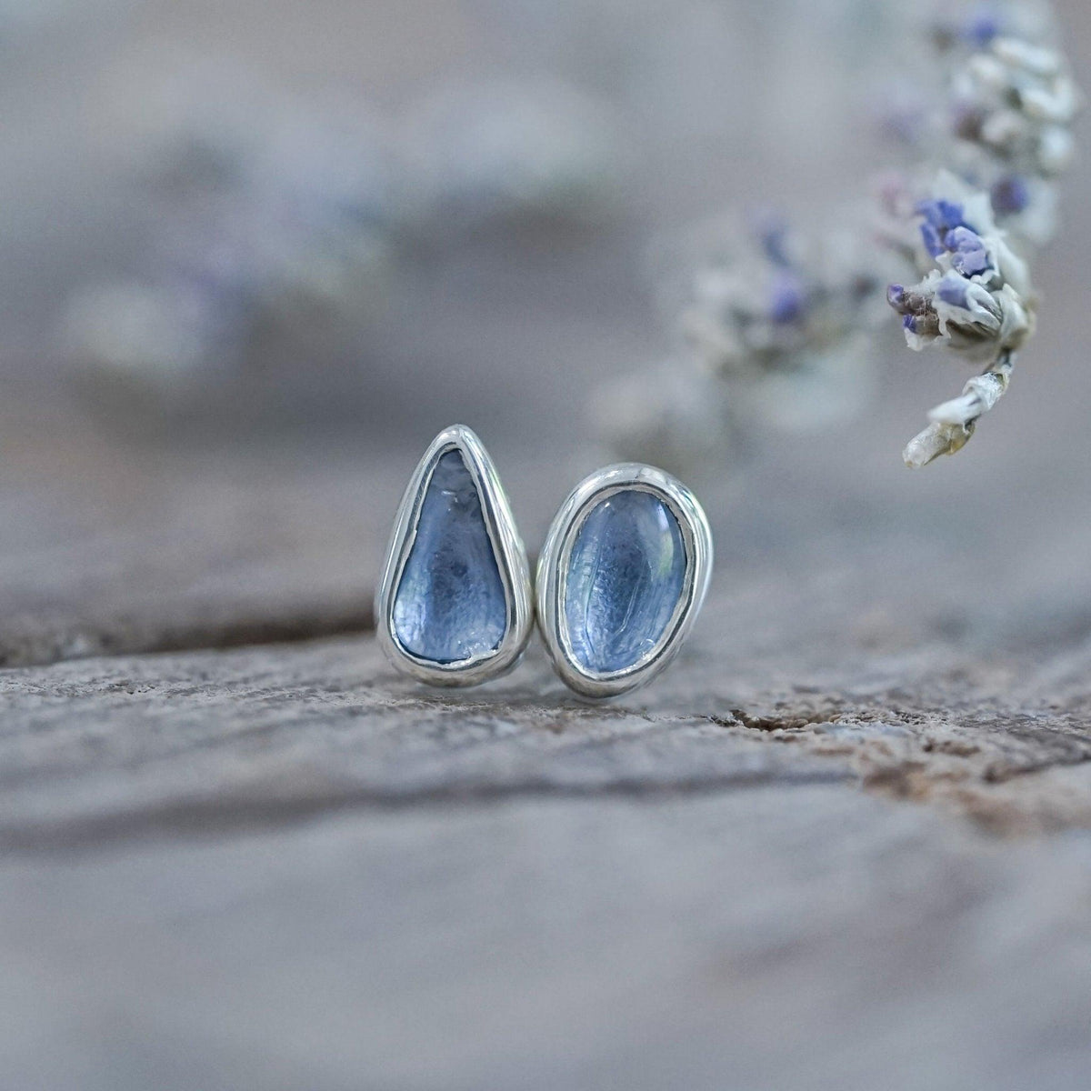 Yogo Sapphire Earrings - Gardens of the Sun | Ethical Jewelry