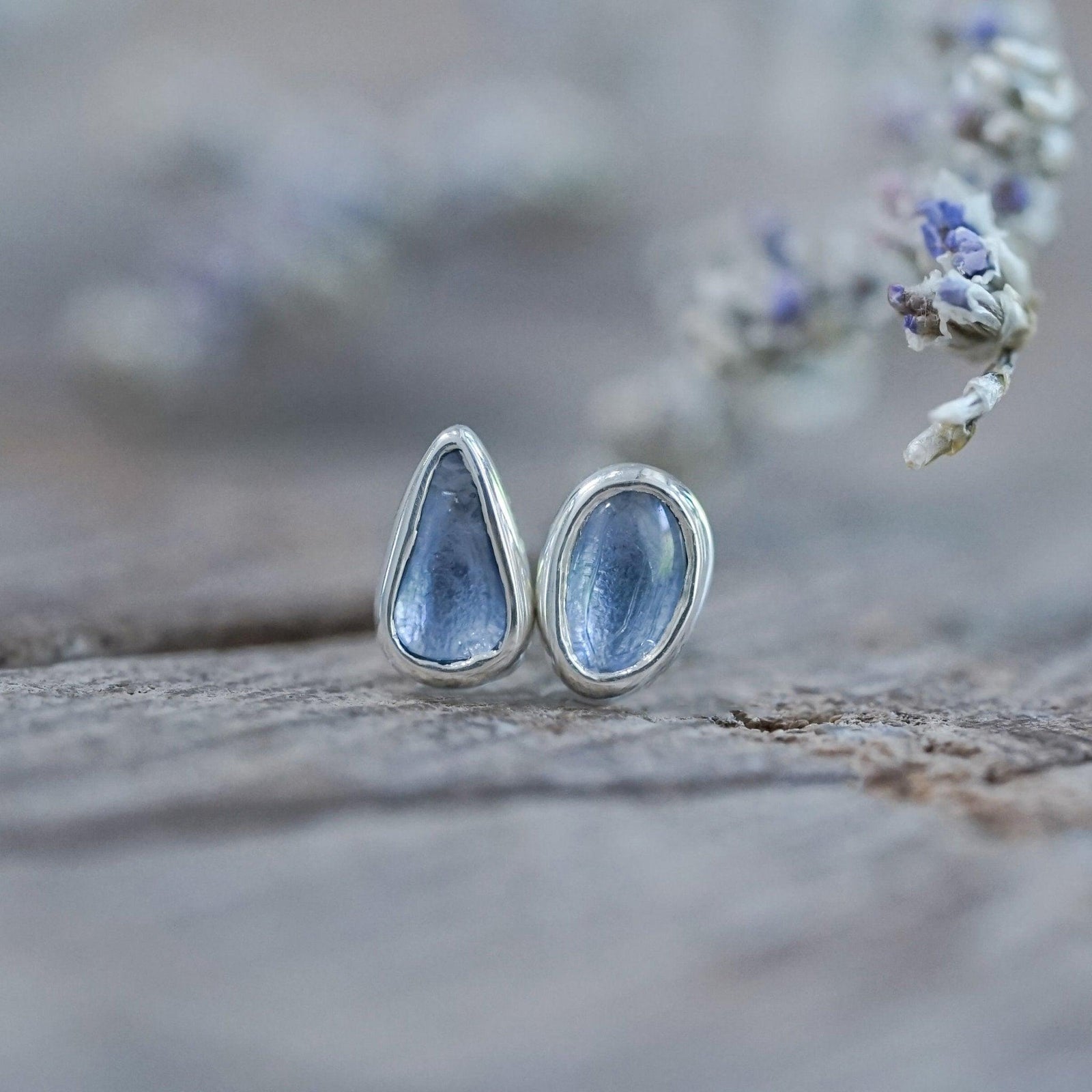Yogo Sapphire Earrings - Gardens of the Sun | Ethical Jewelry