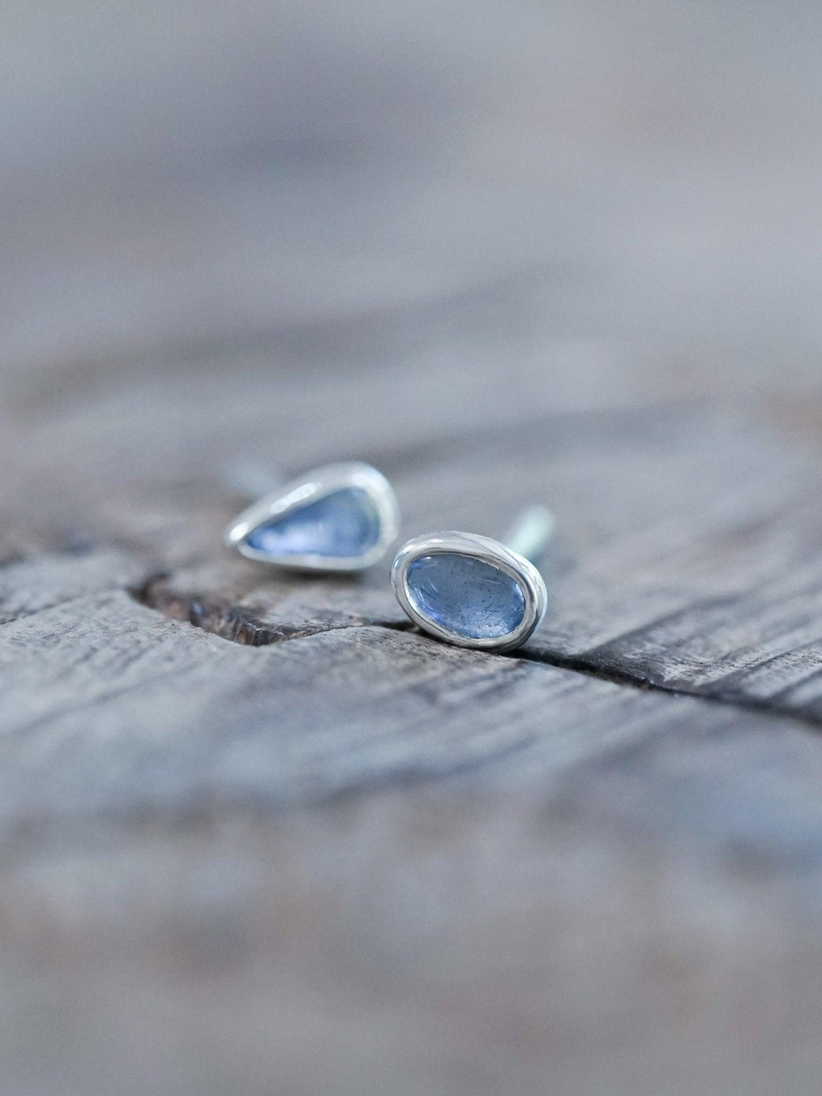 Yogo Sapphire Earrings - Gardens of the Sun | Ethical Jewelry