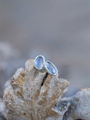 Yogo Sapphire Earrings - Gardens of the Sun | Ethical Jewelry