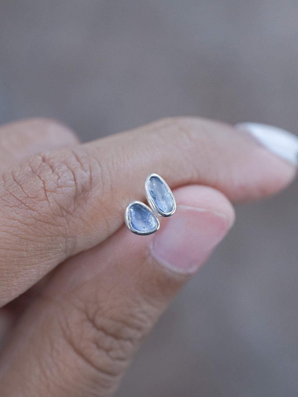 Yogo Sapphire Earrings - Gardens of the Sun | Ethical Jewelry