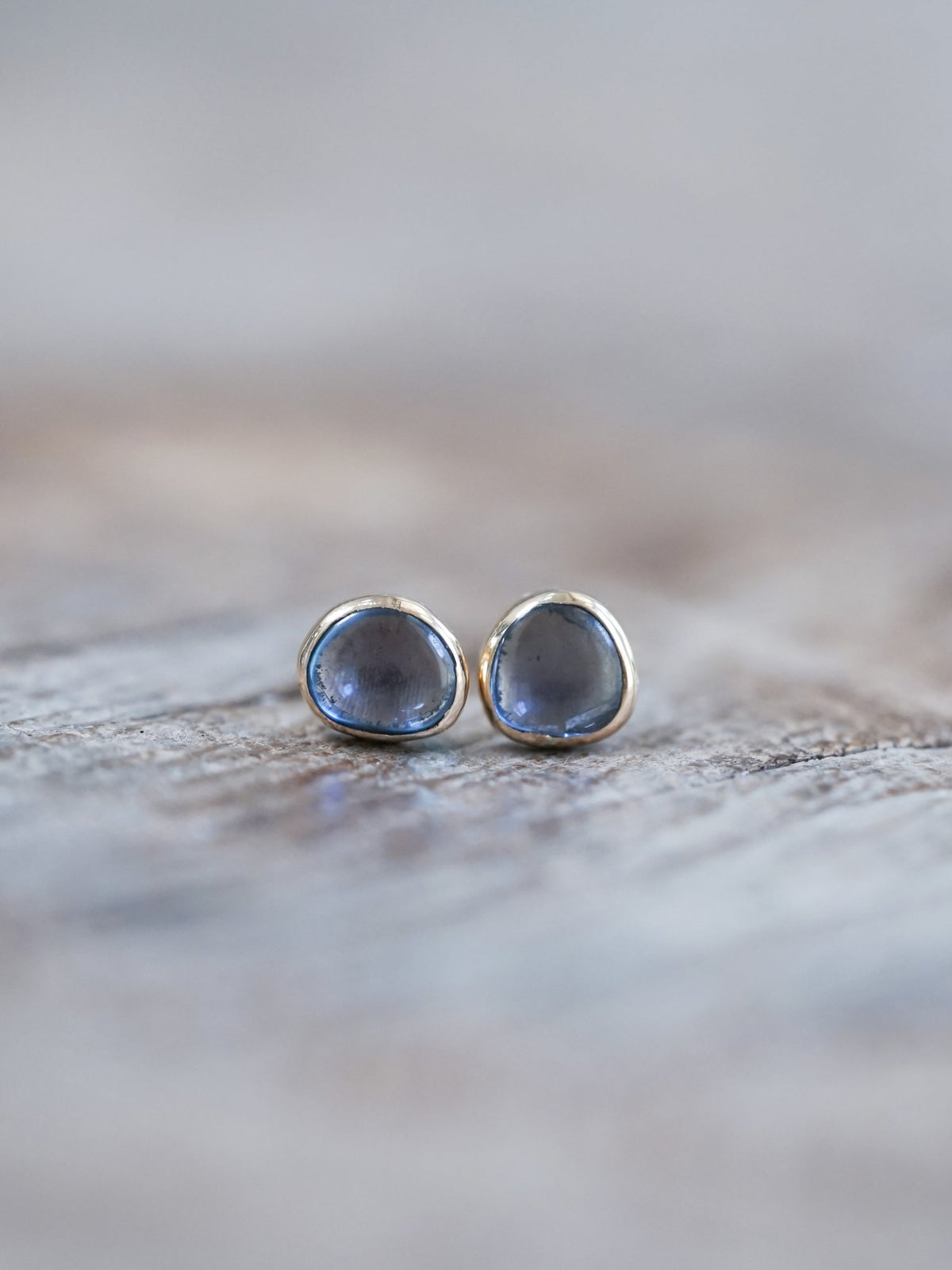 Yogo Sapphire Earrings in Ethical Gold - Gardens of the Sun | Ethical Jewelry